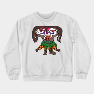 weird clown dog Crewneck Sweatshirt